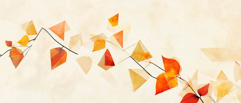 Herbstliche Harmonie der Blätter von Poster Art Shop