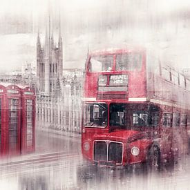 City-Art LONDON Westminster Collage von Melanie Viola