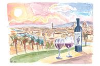 Culture and romance with wine and a view of Florence Italy by Markus Bleichner thumbnail