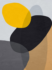 Moderne Abstrakte Organische Geometrische Farbkunst