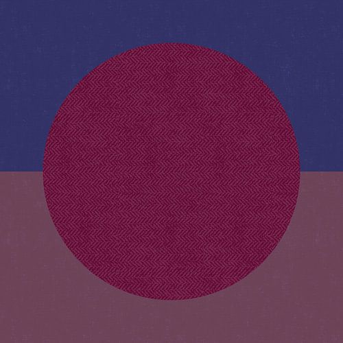 Neon kunst. Kleurrijk minimalistisch geometrisch abstract in wijnrood en blauw