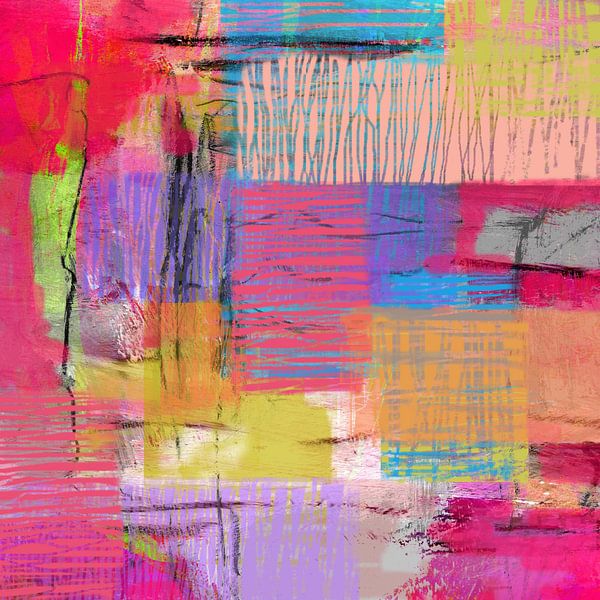 coloured Intuition 33 in shades of red by Claudia Gründler