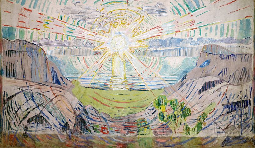 Edvard Munch, De Zon, 1910-1911 van Atelier Liesjes
