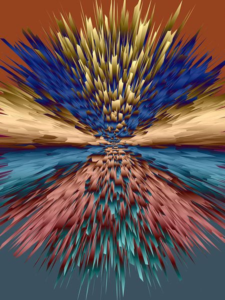 Retro Sunset Abstract by Mad Dog Art