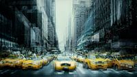 New York Art Yellow Cabs by Gerald Emming thumbnail