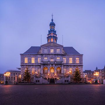 Maastricht Town Hall at night by Monique van Helden