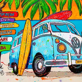 Inselhüpfer VW-Bus von Happy Paintings