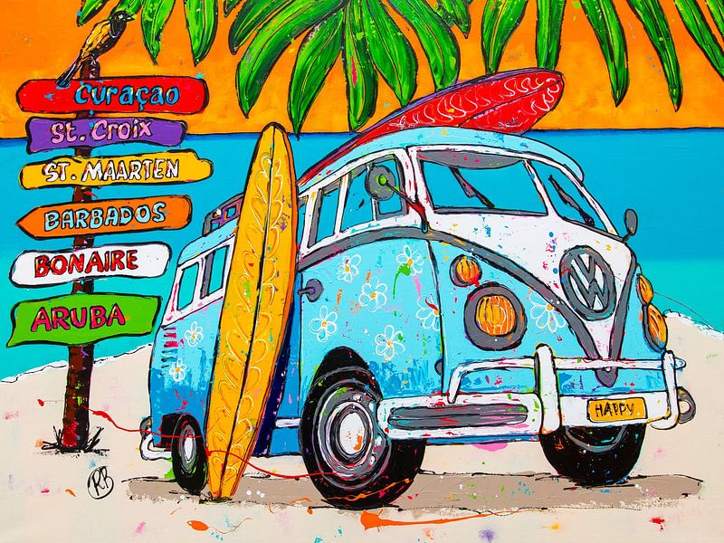 Bus VW Island Hopper par Happy Paintings / Renata Rolefes
