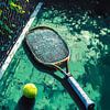 Racket and Yellow Ball by robby akrim