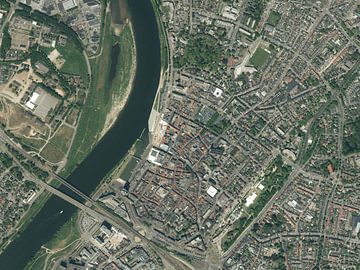 Vue aérienne du centre de Venlo sur Maps Are Art