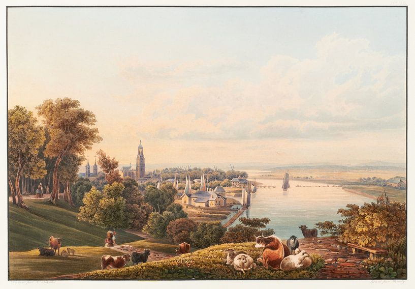 Vue de la ville d'Arnheim, Johann Ludwig Bleuler par Des maîtres magistraux