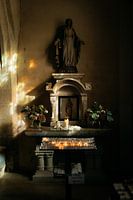 Most beautiful light in a church in Ile-Tudy