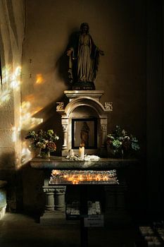 Kunstwerk glas in lood lichtinval