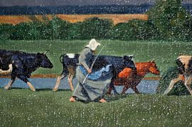 Cows before the storm van Jack Veraart