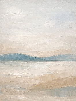 Abstrakter Küstenhorizont Impasto