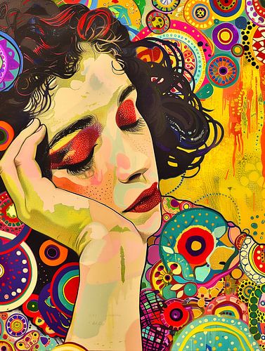 De dromer | Pop Art Portret van een vrouw