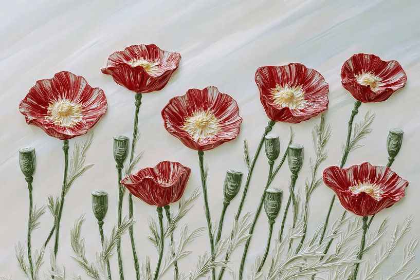 Red flowers by Bert Nijholt