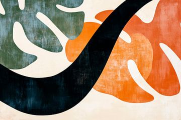 Colourful shapes and curved lines by Poster Art Shop