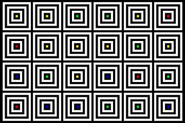 Nested | Center | 06x04 | N=04 | Random #02 | RGBY van Gerhard Haberern