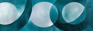 Ruhige blaue Kreise Kunstwerk
