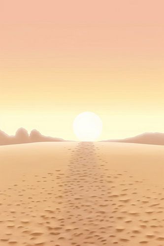 Tableau beige Tranquil Haven | Horizon