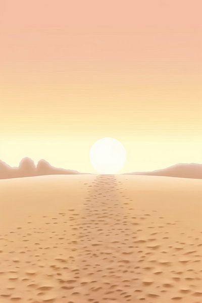 Beige Malerei Tranquil Haven | Horizon von Blickfänger Gemälde