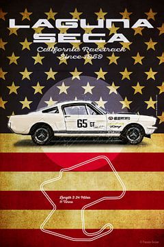 Laguna Seca Shelby Mustang Vintage by Theodor Decker