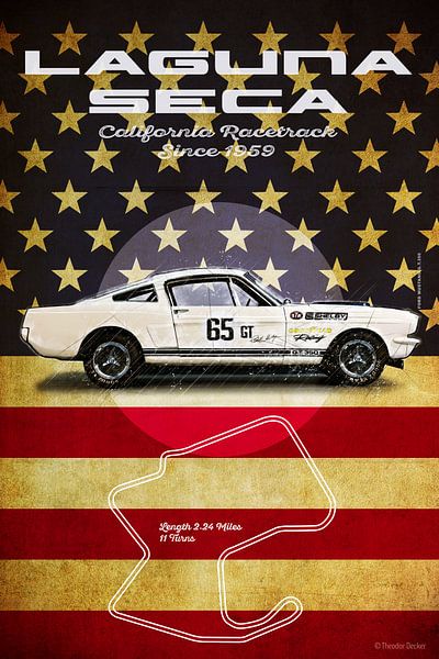Laguna Seca Shelby Mustang Vintage von Theodor Decker