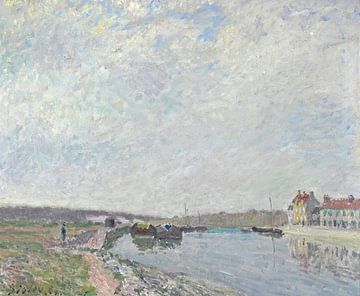 Lastkähne bei Saint-Mammès, Alfred Sisley