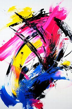 Colourful abstract - Dynamic composition by Poster Art Shop