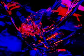 Implosie van rood en blauw IJs van Alice Berkien-van Mil