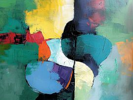 Abstract Shapes | Abstract Shapes in Colours by Eye catching paintings