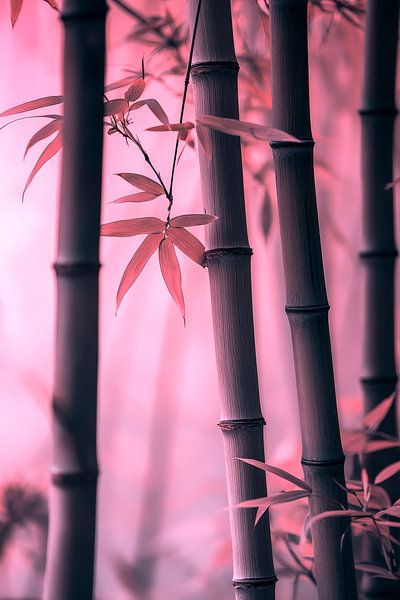 Bamboo forest in soft colours by Poster Art Shop