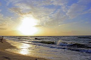 Zonsondergang von Ostsee Bilder