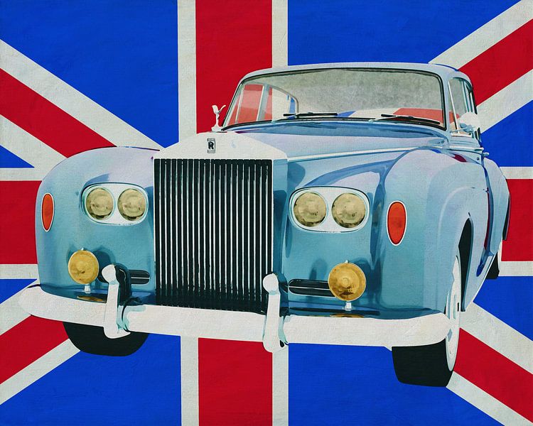 Rolls Royce Silver Cloud devant l'Union Jack par Jan Keteleer