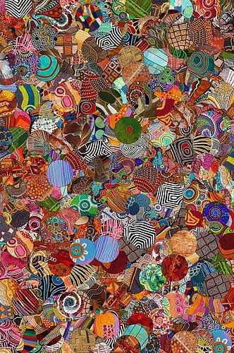 Indigenous Australian Aboriginal Art Collage