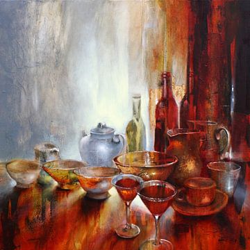 Still Life with Grey Teapot by Annette Schmucker