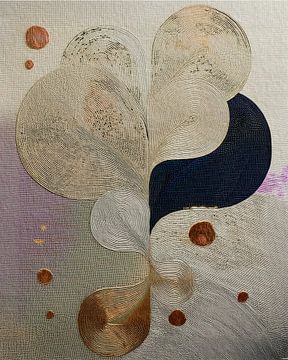 Japandi/WabiSabi Art - Elegante glanzende vormen van Studio Pieternel