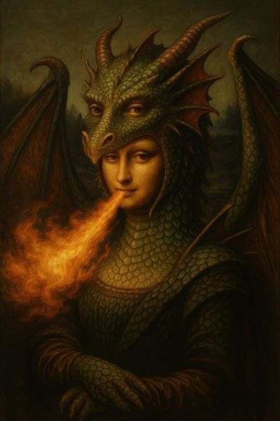 Mona Lisa dragon by Poster Art Shop