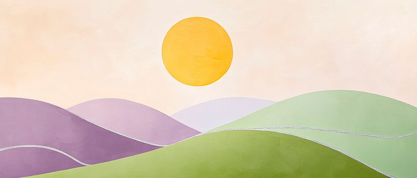 Des collines douces sous un soleil radieux par Poster Art Shop