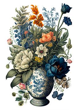 Klassiek boeket in Nederlandse traditie bloemen van Ariadna de Raadt-Goldberg