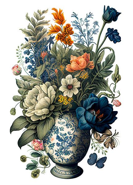 Klassischer Blumenstrauß in niederländischer Tradition von Ariadna de Raadt-Goldberg