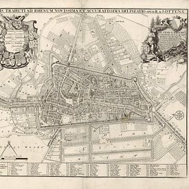 Plattegrond van Utrecht, Jan van Vianen, naar Caspar Specht, 1725 - 1751 van Historisch Utrecht