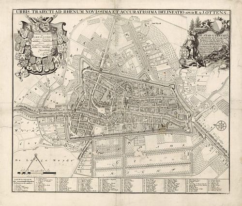 Karte von Utrecht, Jan van Vianen, zu Caspar Specht, 1725 - 1751