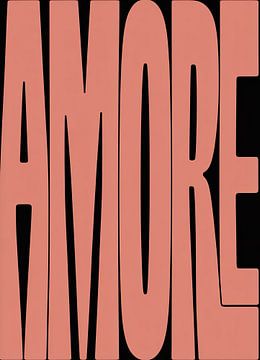 AMORE Typografie Art Print von Niklas Maximilian