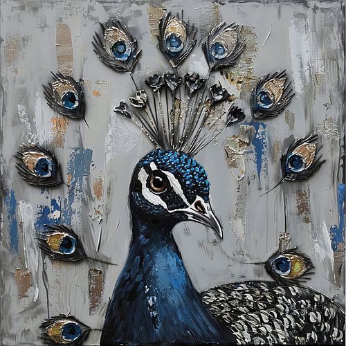 Blauwe pauw