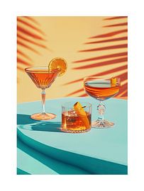 Retro cocktails van Malou Studio