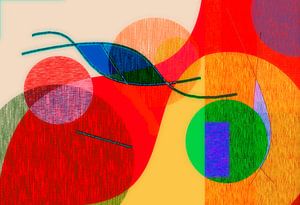 Abstrakte Kunst mit Rot