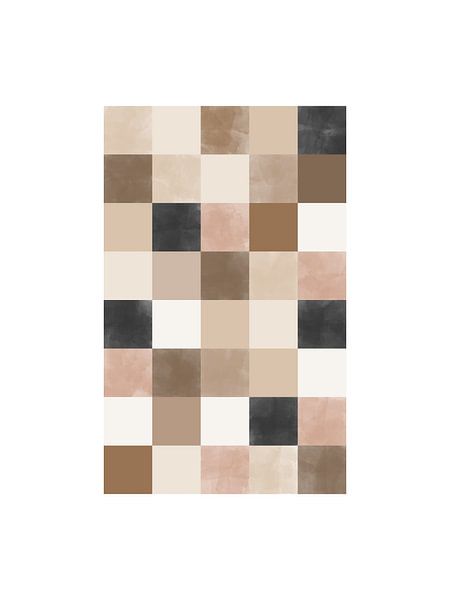 Geometrisch patroon van gedempte aardetinten van Elena Ristova