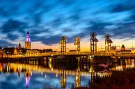 Nachtzeitansicht von der Stadt Kampen von Sjoerd van der Wal Fotografie Miniaturansicht